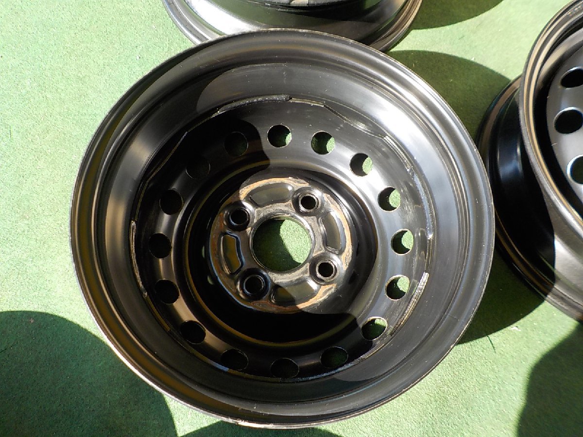 H12001(2 ホンダ Ｎ－ＶＡＮ 純正 スチール バモス アクティ スタッドレス用 等 ４．０Ｂ ＋４０ ＰＣＤ１００ ４穴 ホンダ 純正 スチールホイール - Yahoo!オークション n-van（ホイール｜タイヤ・ホイール）：車用品<車用品