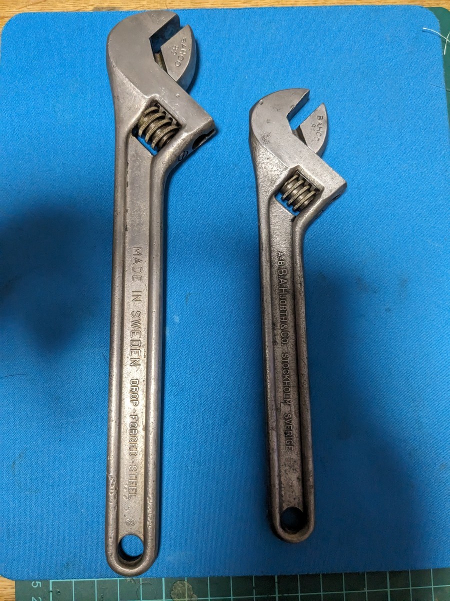第3世代(1915-1969年) NO.81.82 バーコモンキーレンチ 2本セット BAHCO スナップオン ビンテージ