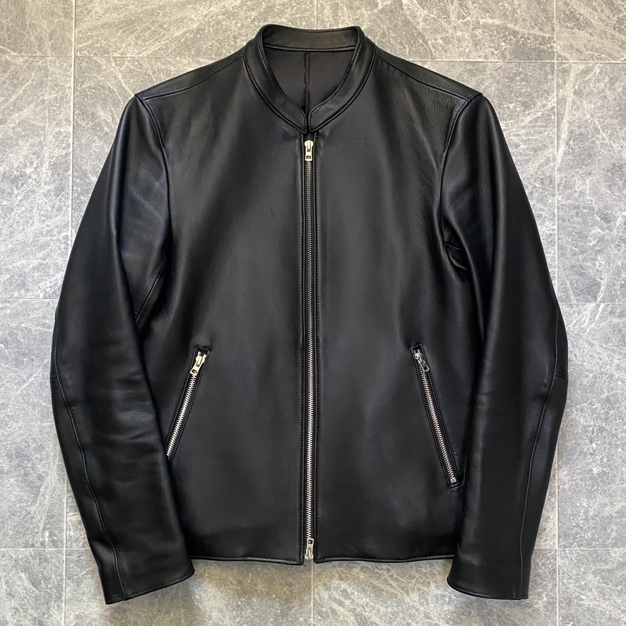 極美品 STUDIOUS レザージャケット ラムレザー シングルライダース M