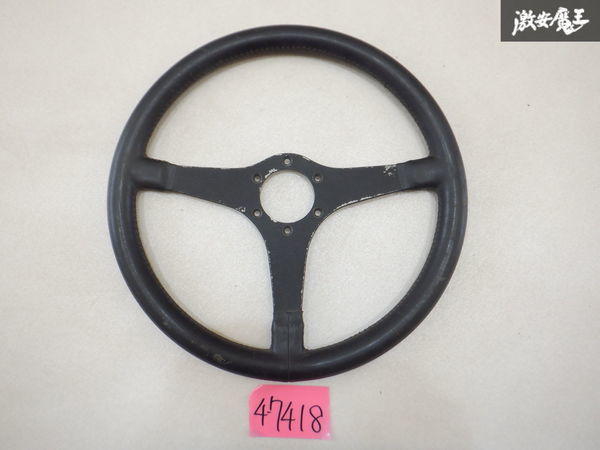 希少 レア TRD 当時物 レザー ステアリング ハンドル ホイール 黒系 3 