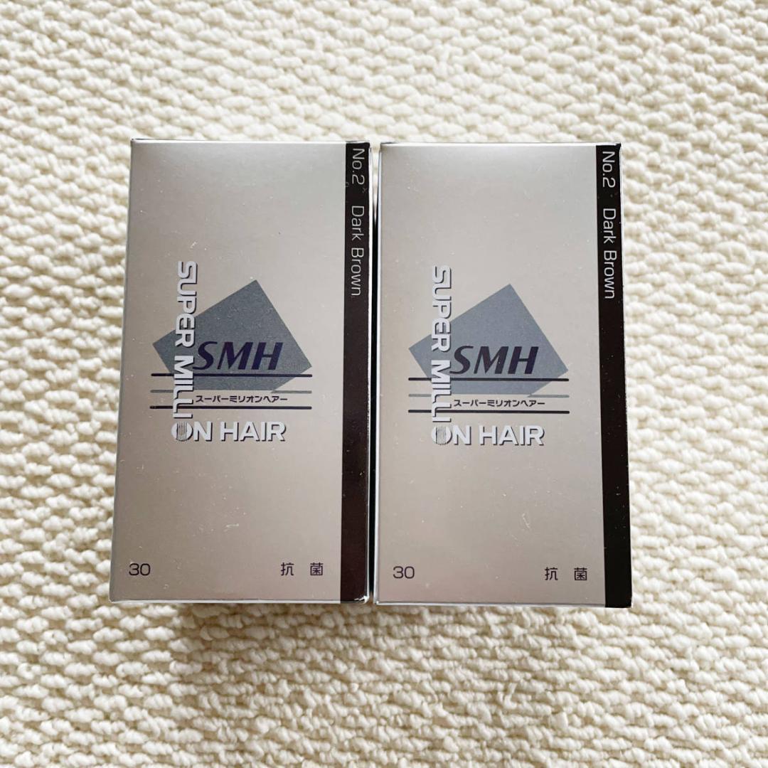 スーパーミリオンヘアー 30g No.2（ダークブラウン）×2個 カラーリング