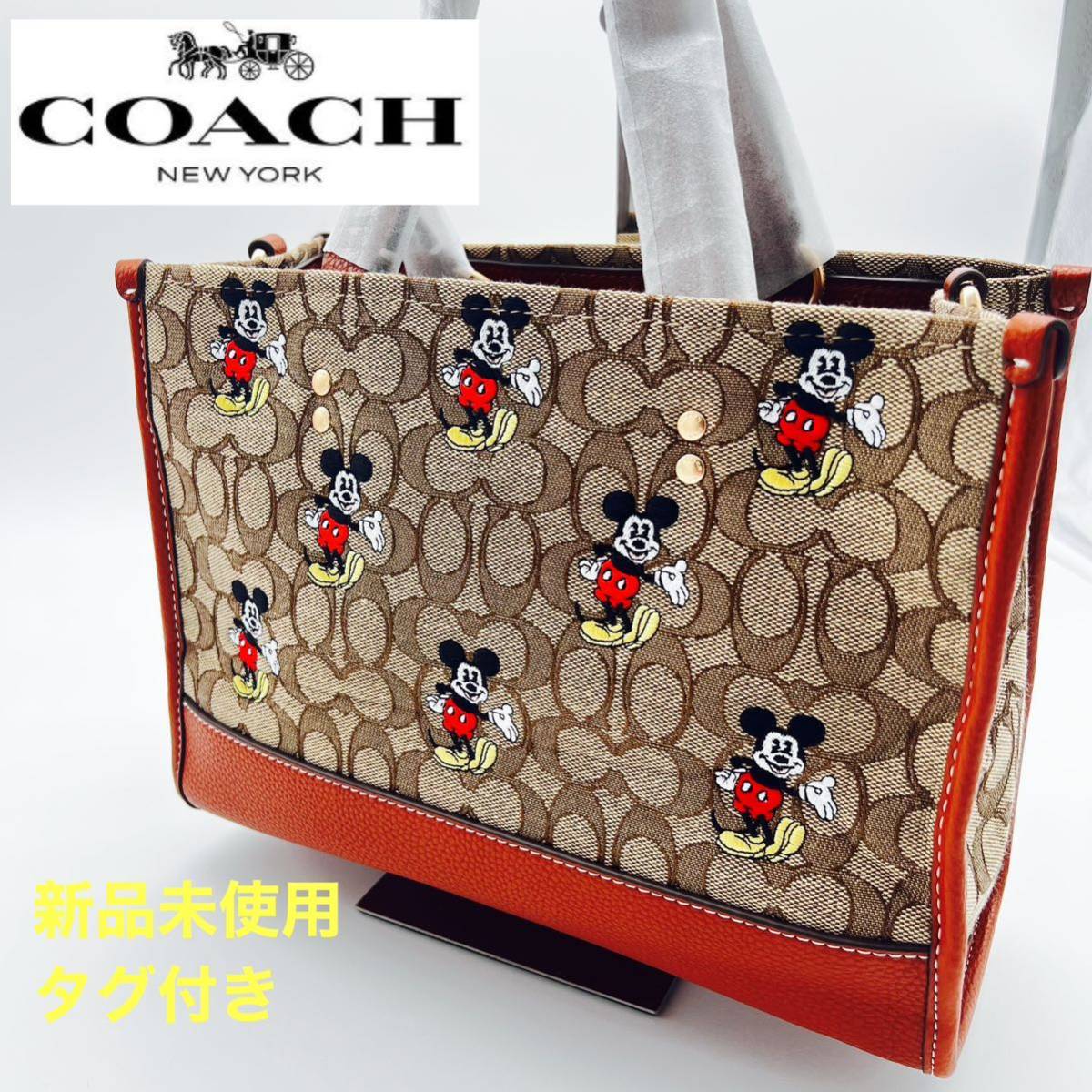ディズニー COACH ショルダーバッグ ボディーバッグ レザーポーチ 斜め 