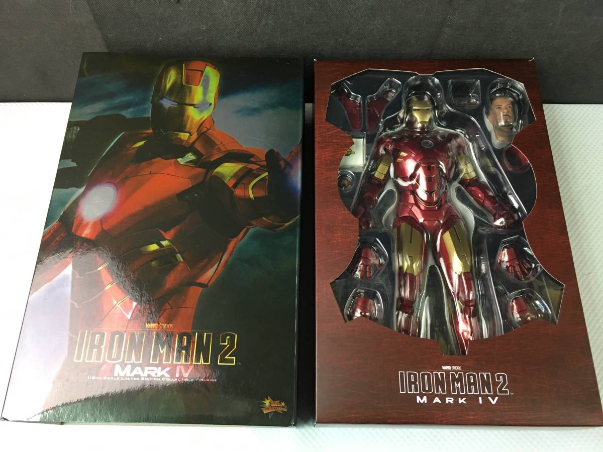 onN308 送料無料 ジャンク品 ホットトイズ MMS123 アイアンマン マーク4 ムービーマスターピース 1/6アクションフィギュア