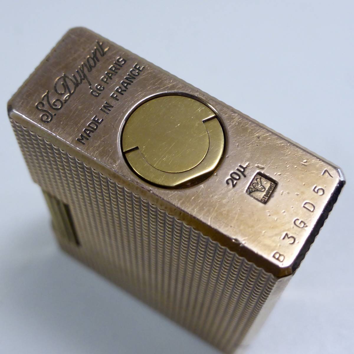 ♪ST Dupont エステーデュポン ガスライター 20μ 20ミクロン金張り 
