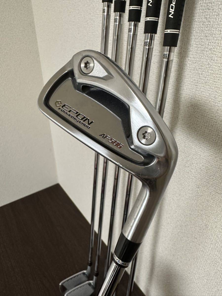 ■中古品　エポン EPON AF506アイアン 5〜P 6本　ダイナミックゴールドAMTホワイトR300