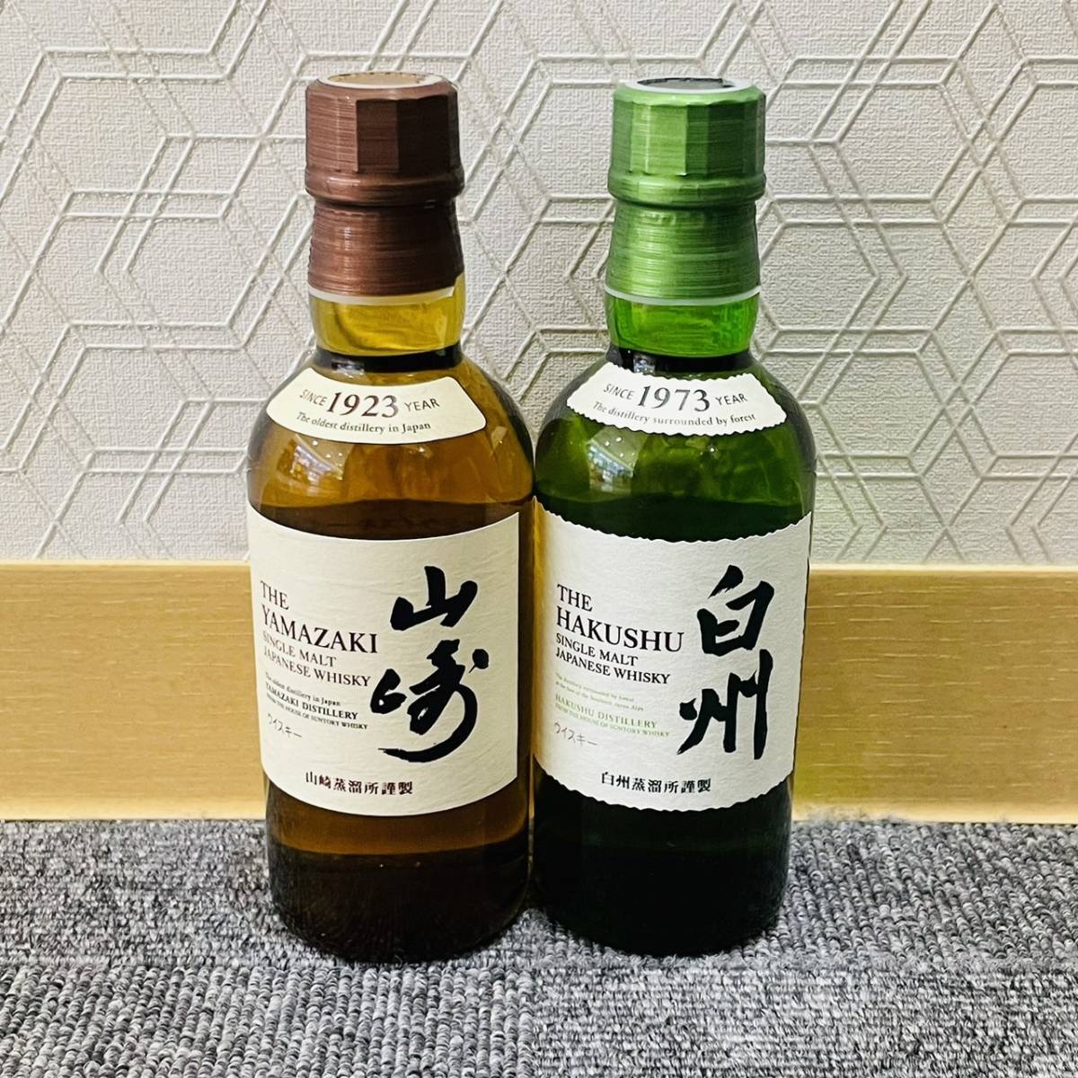 田*中様 サントリーシングルモルトウイスキー白州10年&12年180ml 40% 田*中様 サントリーシングルモルトウイスキー白州10年&12年180ml 40
