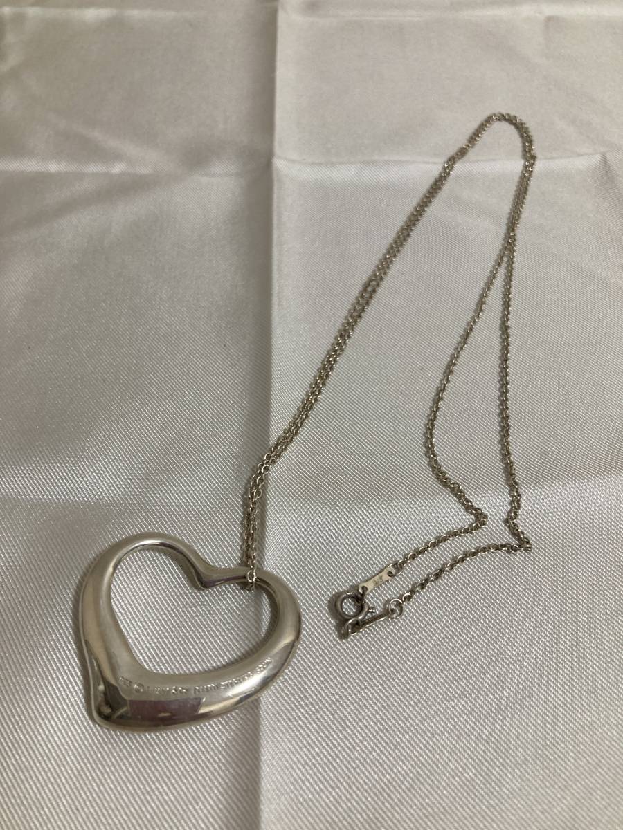 1円~スタート】TIFFANY&Co. ティファニー オープンハート ネックレス
