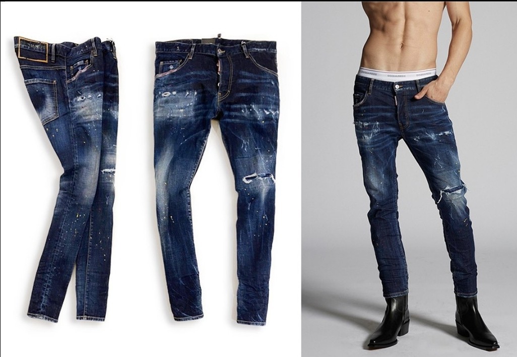 定価8.4万 ディースクエアード ペイントデニム スケーター 44