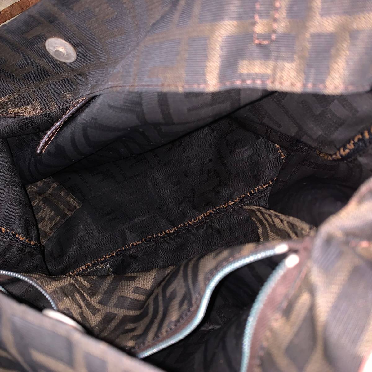 1円スタート□ 良品 FENDI フェンディ ズッカ柄 トートバッグ 