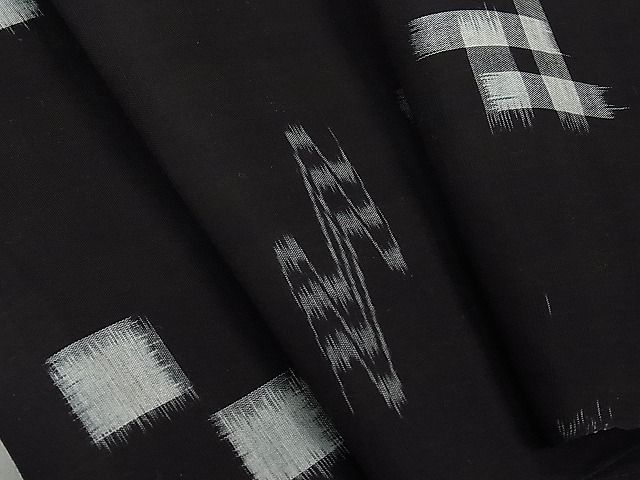平和屋1□本場琉球絣 反物 絣絵 綿 着尺 逸品 未使用 th4221