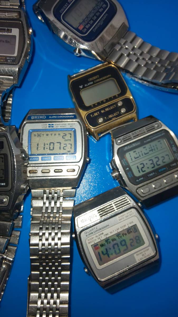 希少 デジタル ジャンク品 10個 セイコー 6個 オリエント 2個シチズン