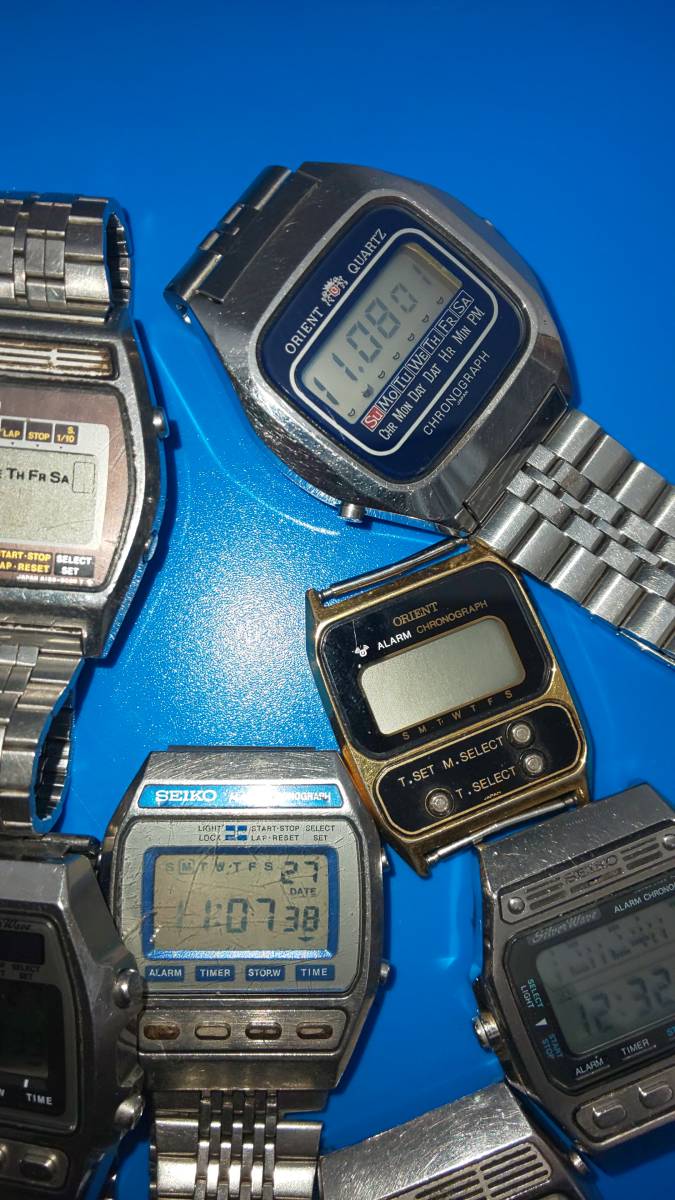 希少 デジタル ジャンク品 10個 セイコー 6個 オリエント 2個シチズン