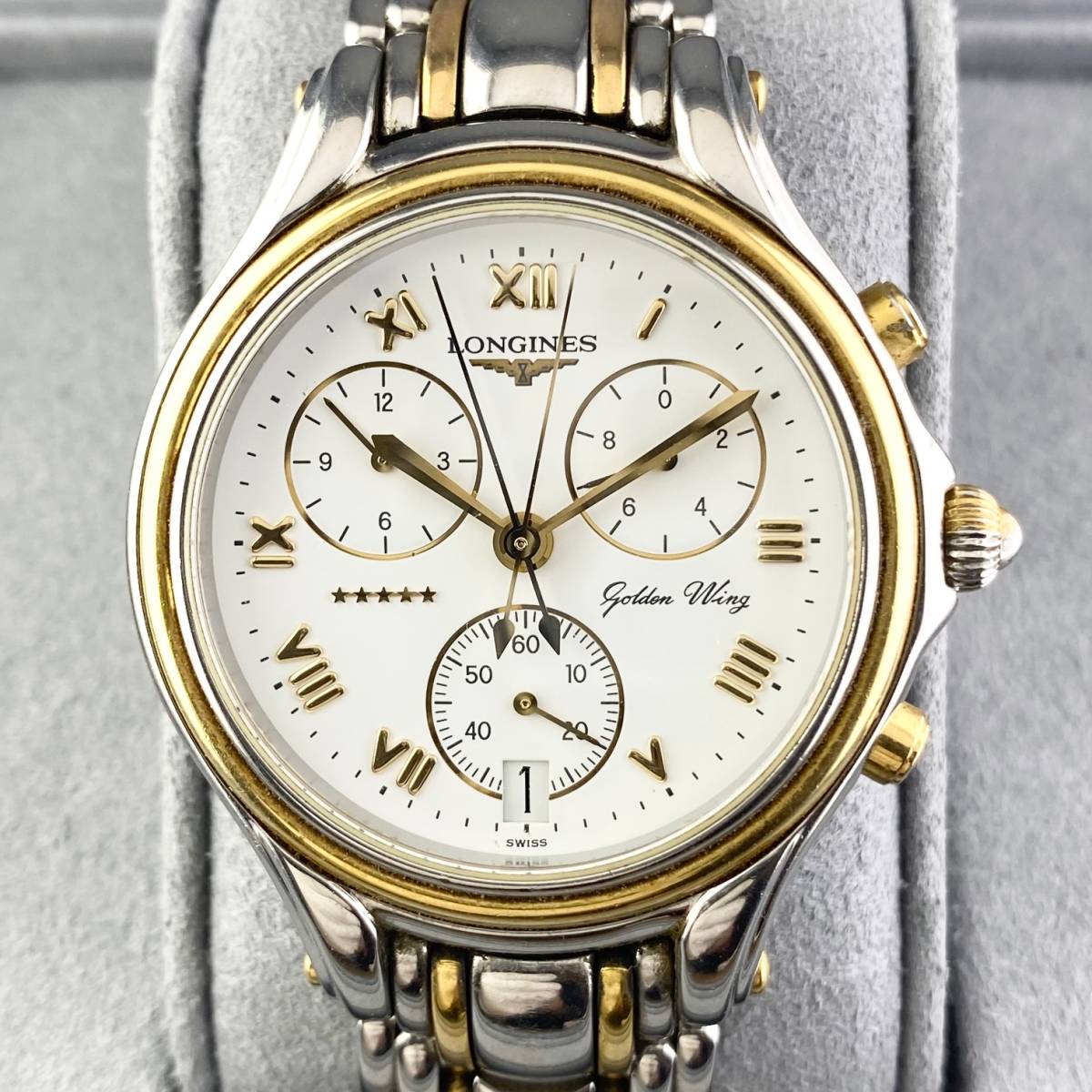 1円〜】LONGINES ロンジン 腕時計 メンズ L3.610.5 クロノグラフ 