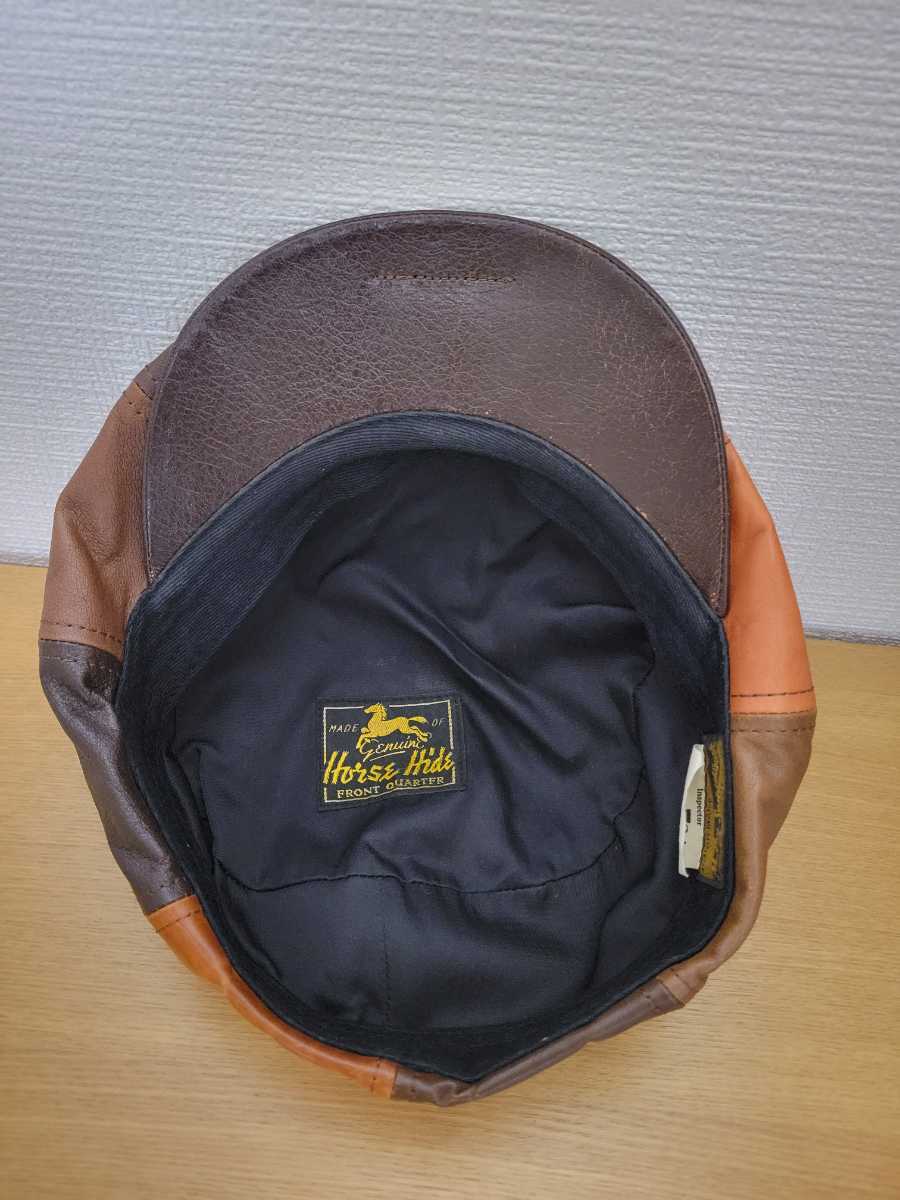THE REAL McCOY'S ホースハイド レザーキャスケット 7 3/4 L リアル