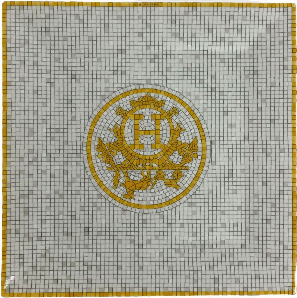 ☆本物/正規品☆HERMES エルメス モザイク ヴァンキャトル 15cm スクエアプレート 高級 食器 お皿 プレゼント 専用箱付き 未使用品