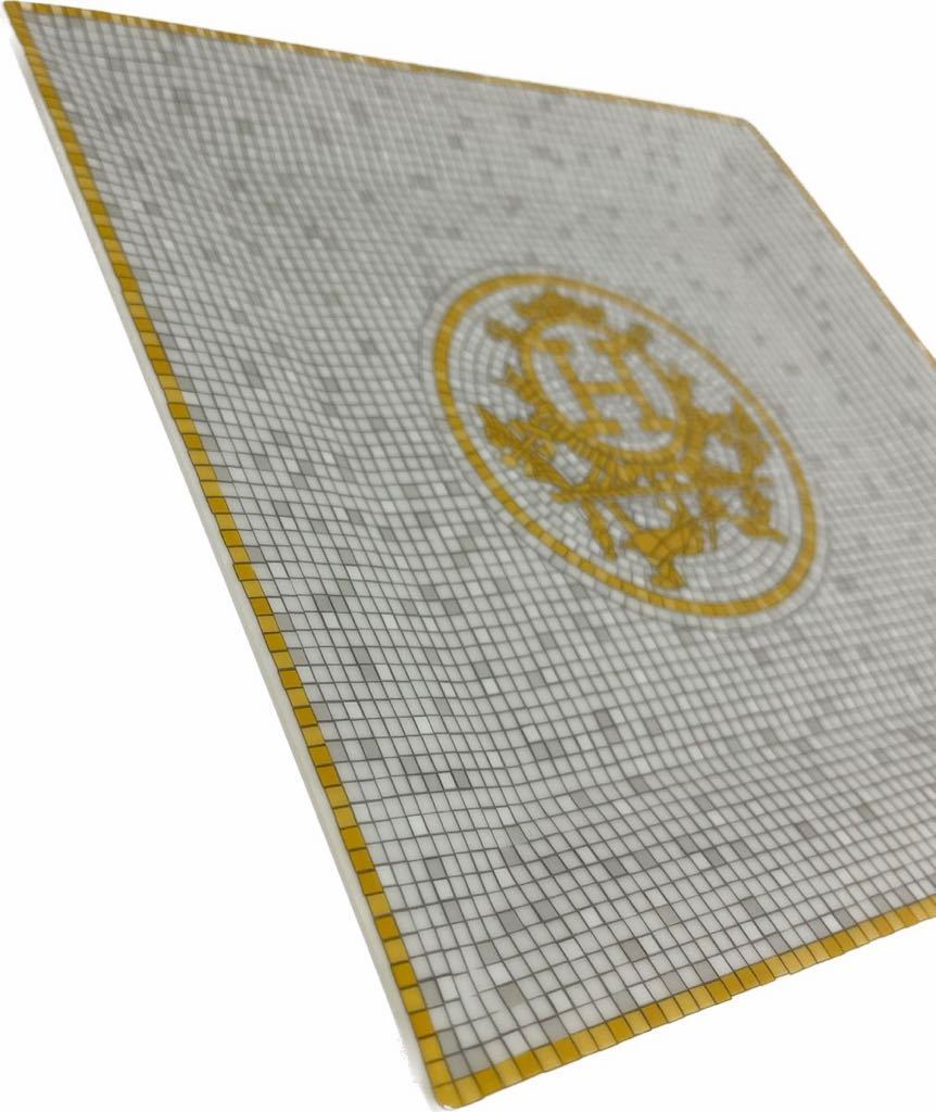 ☆本物/正規品☆HERMES エルメス モザイク ヴァンキャトル 15cm スクエアプレート 高級 食器 お皿 プレゼント 専用箱付き 未使用品