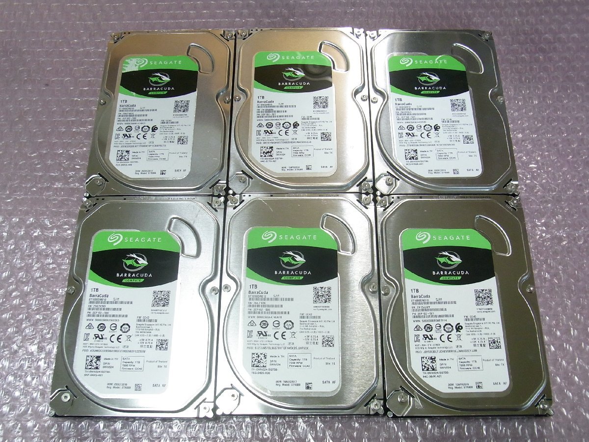 B37517 O-11152 3.5インチ HDD 1TB 6個セット 判定正常