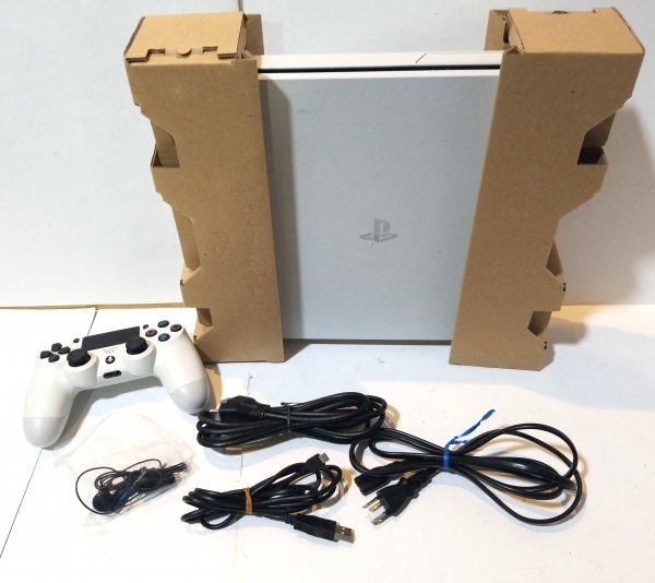 ☆ジャンク PS4 本体 CUH-2100A グレイシャーホワイト 箱付き 500GB