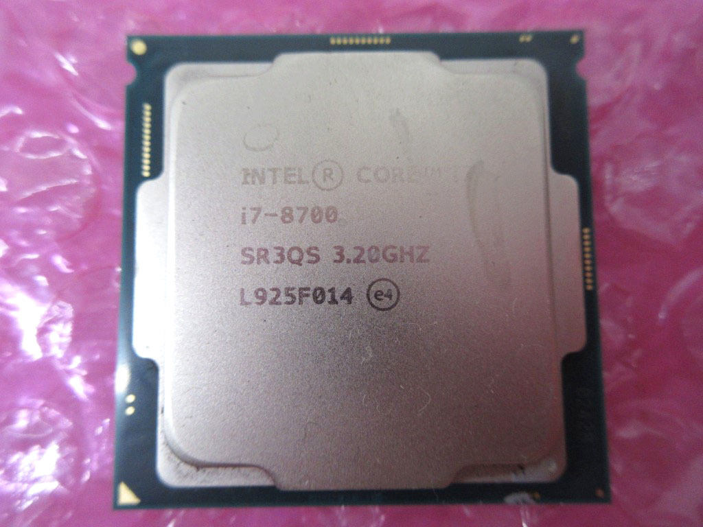 動作確認済みCPU intel i7-8700、i5-9500 2個セット PCパーツ 動作確認
