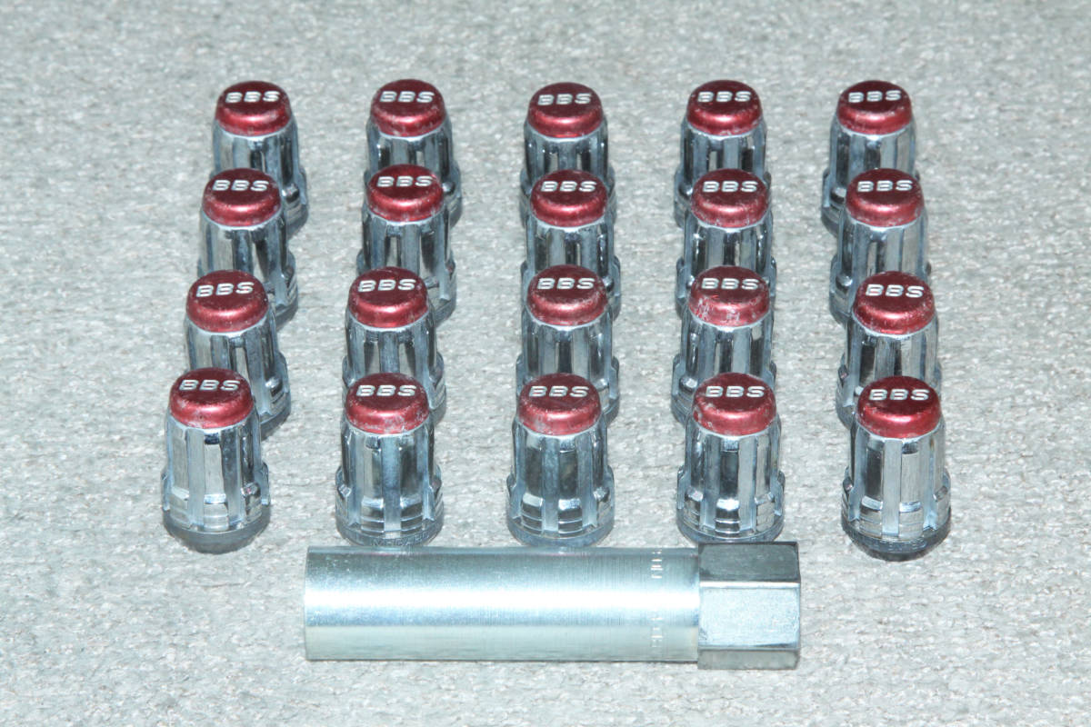 BBS純正オプション BBS Racing Lug Nut Kit PLGM125BKR McGard プラインドライブ ラグナット M12×ピッチ1.25mm 20個セット 超音波洗浄済
