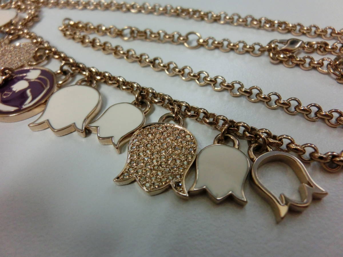 中古品 保管品 Dior クリスチャン ディオール ネックレス チューリップモチーフ レア？ 限定？ ゴールド アクセサリー/激安1円スタート