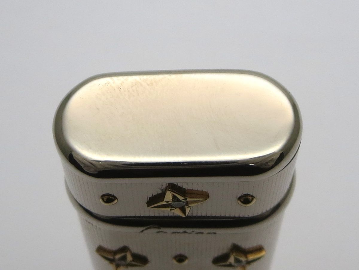 1000円スタート ミニライター Cartier カルティエ 30周年記念 世界30個限定 12Pダイヤ 750刻印 総重量約87.0g スター 星 18金 WHO J60010 カルティエ ガスライター Cartier