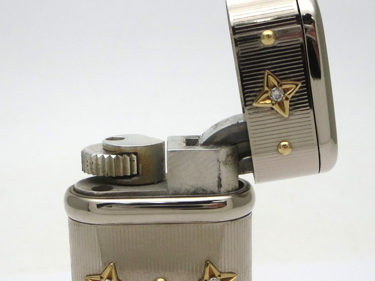 1000円スタート ミニライター Cartier カルティエ 30周年記念 世界30個限定 12Pダイヤ 750刻印 総重量約87.0g スター 星 18金 WHO J60010 カルティエ ガスライター Cartier