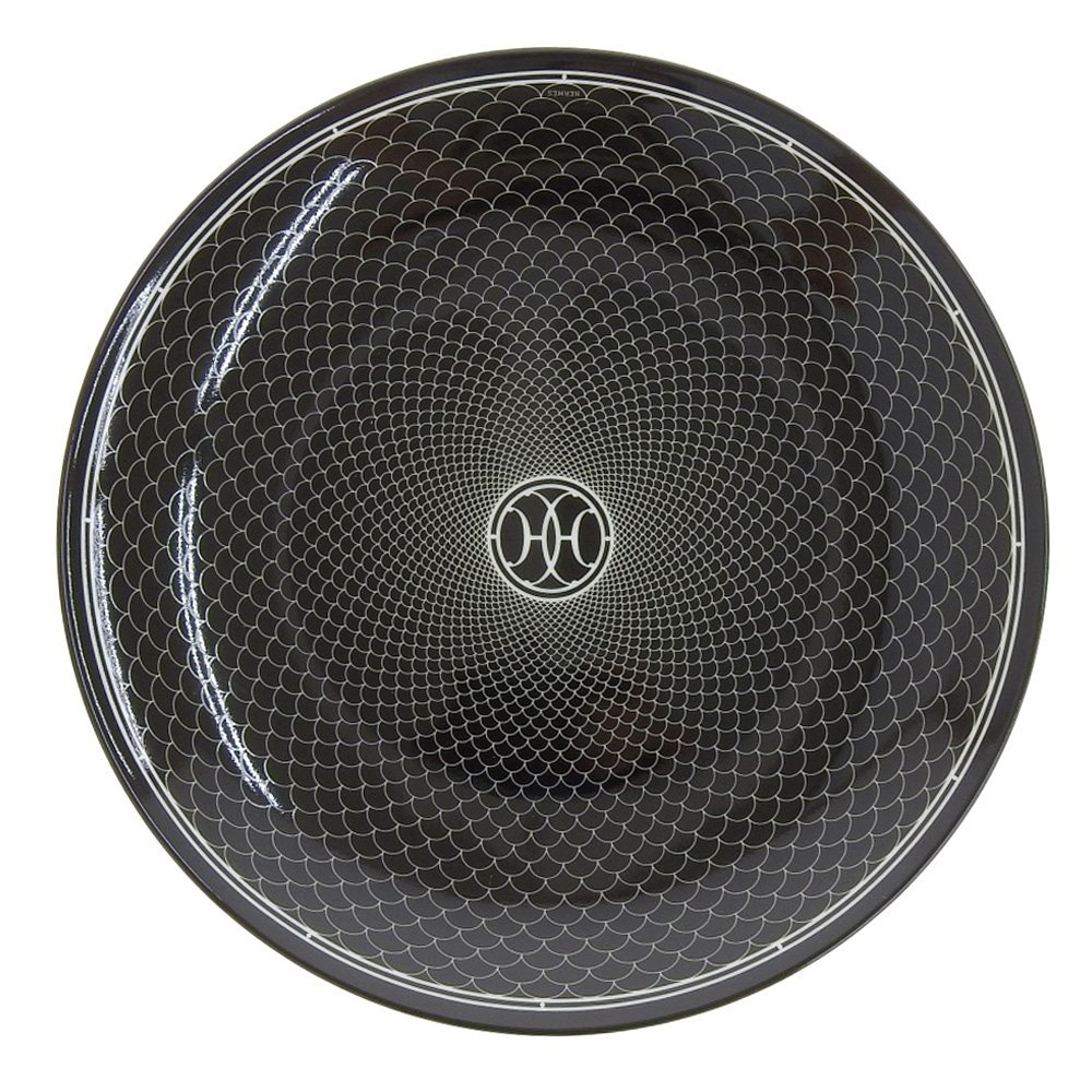 ■ 1円 ~ 正規 中古 美品 ■ エルメス HERMES ■ H Deco アッシュデコ プレート 21cm 中皿 ■ 陶器 ブラック 高級 食器 皿