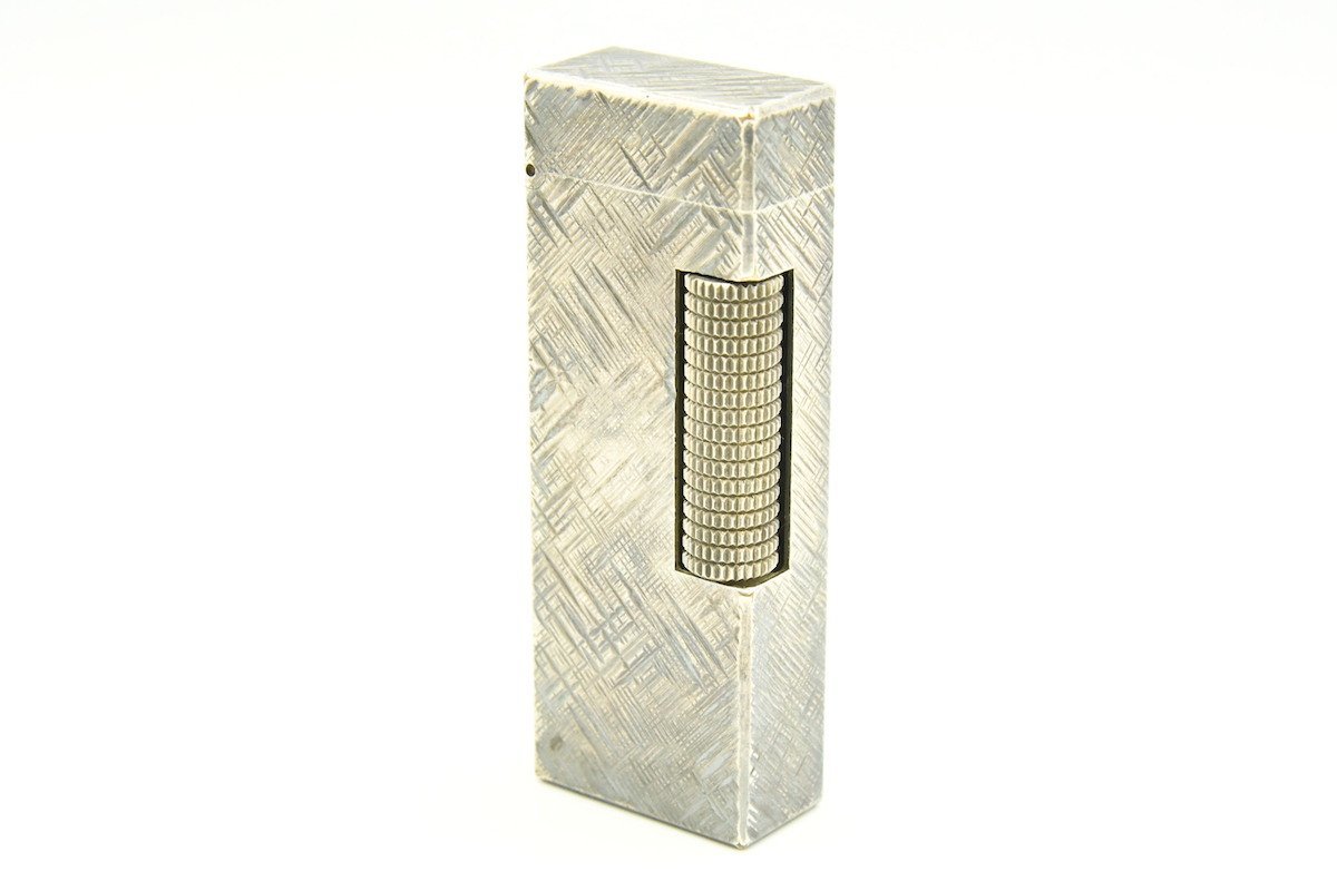 dunhill ダンヒル US.RE24163 PATENTED クロスカット シルバーカラー ガスライター 喫煙具 20781717