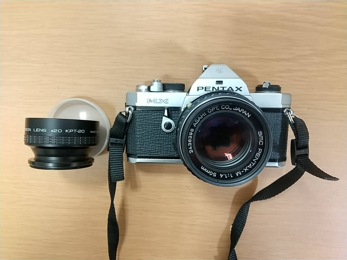 【U9647】動作未確認品 PENTAX MX SMC PENTAX-M 1:1.4 50mm 一眼レフ フィルムカメラ＆KPT-20LENS セット