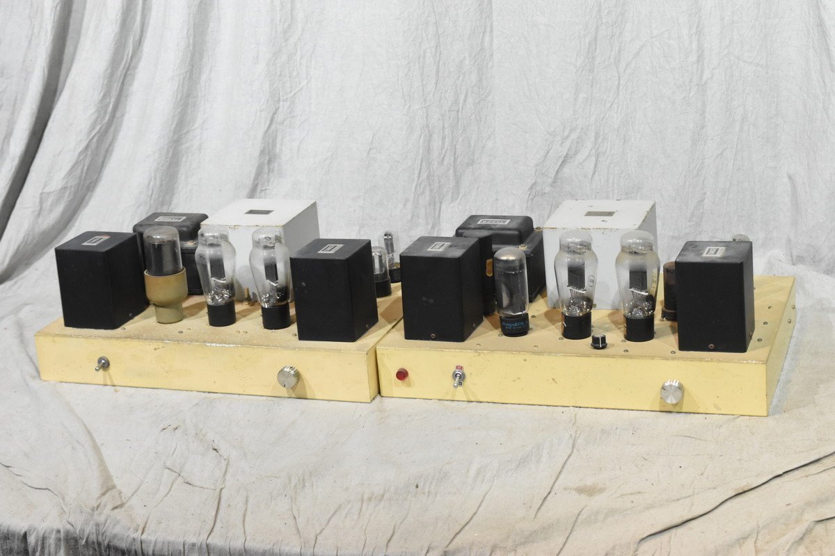 自作真空管 モノラルアンプペア 出力/チョークトランス TANGO/タンゴ NC-22/MX-165/FX-50-8G/MC-15-150D 搭載【ジャンク品】