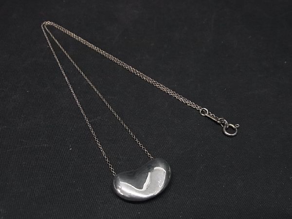 1円 TIFFANY＆Co ティファニー エルサペレッティ ビーン SV925 ビッグ ネックレス ペンダント アクセサリー シルバー系 AR2722