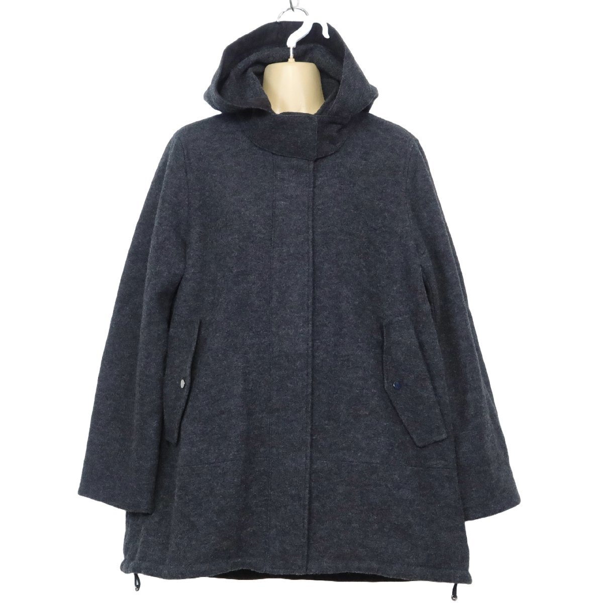 美品！】レリアン Leilian☆2Way外せるフード♪ すっきり上品 