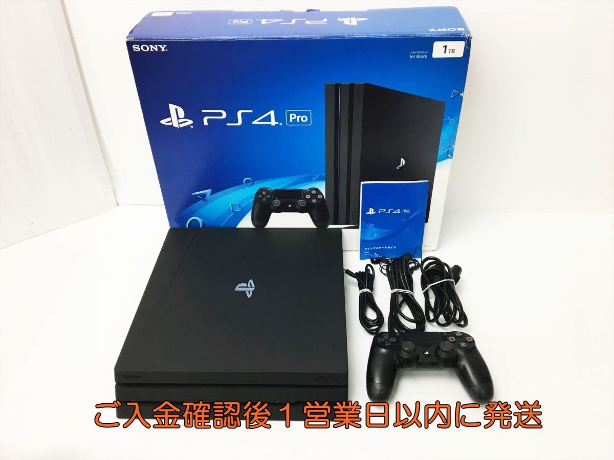 【1円】PS4 Pro 本体 セット 1TB ブラック SONY PlayStation4 CUH-7000B 動作確認済 プレステ4 プロ 箱傷み J06-166rm/G4
