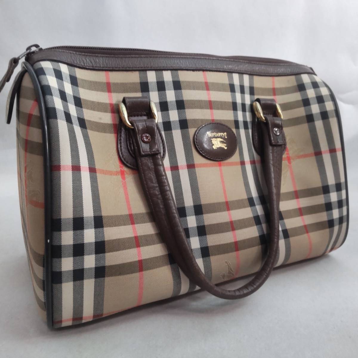 バーバリー ハンドバッグ ノバチェック BURBERRY ミニボストンバッグ 