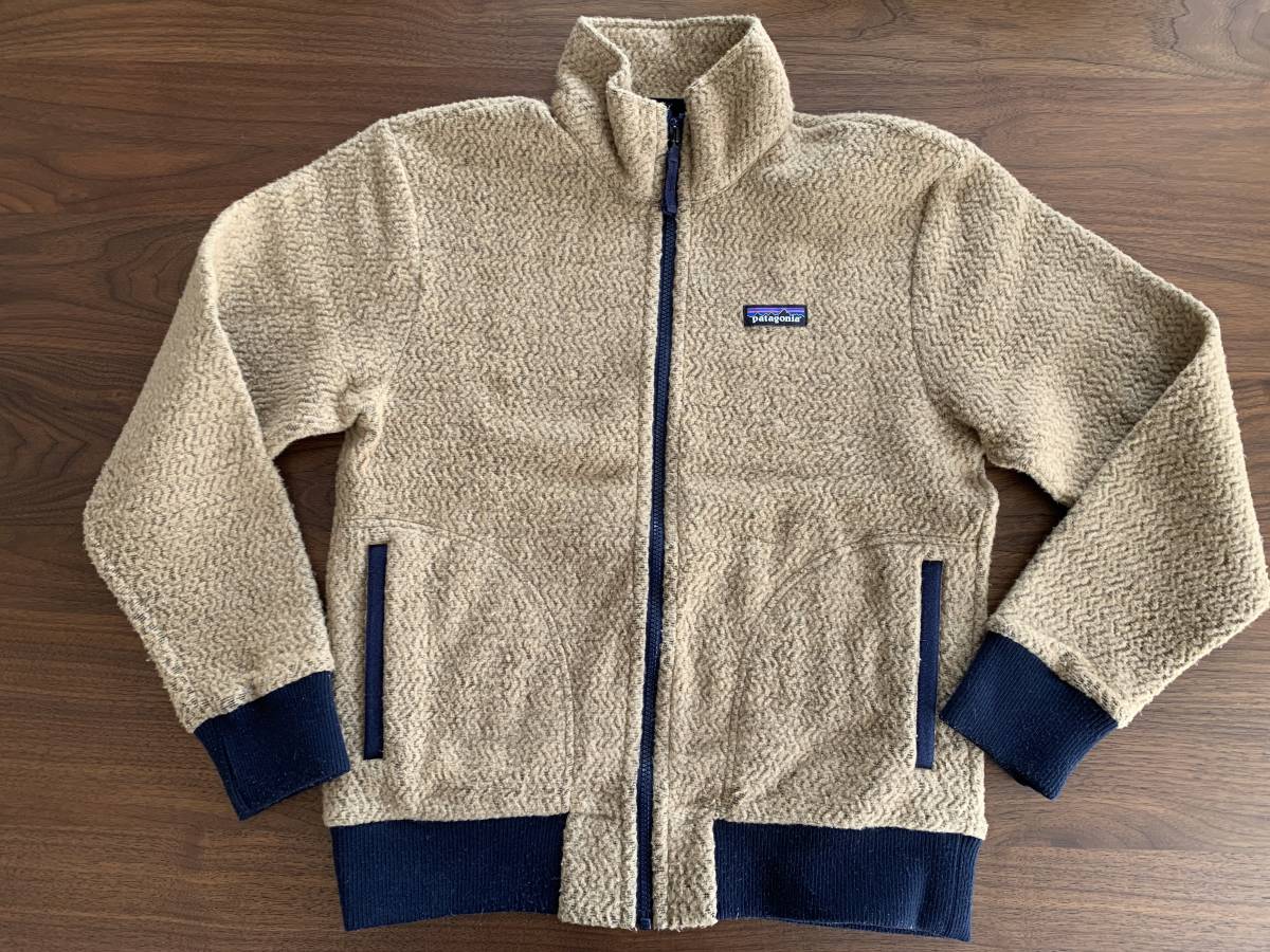 キッズ服(100cm~) Patagonia フリースジャケット ベージュ/ネイビー