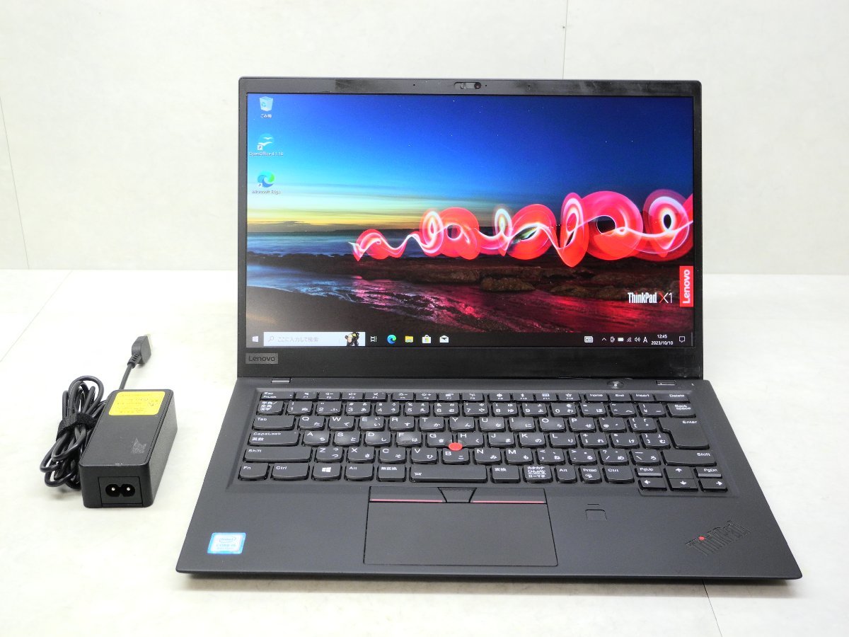 ☆第8世代☆高解像度☆Lenovo☆Thinkpad☆X1CARBON 20KH-004UJP/Core i5 1.60GHz/8GB/SSD256GB/無線/カメラ/Office/DtoD領域/難有り☆1円☆