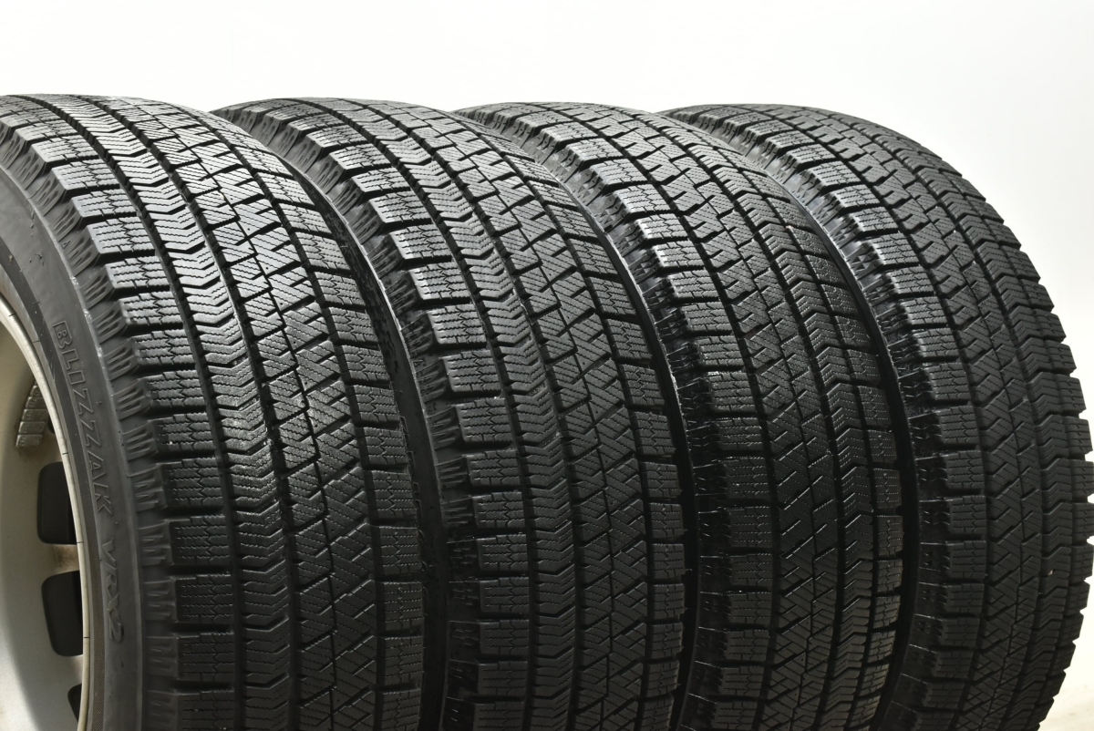 【バリ溝 美品】エコフォルム 15in 6J +43 PCD100 ブリヂストン ブリザック VRX2 195/65R15 プリウス カローラツーリング インプレッサ エコフォルム FORME ブリヂストン (エコフォルム) (ブリヂストン) 15inc