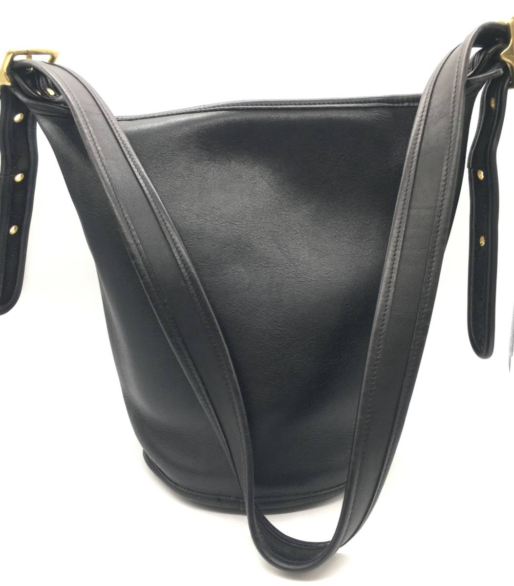 OLD COACH トートバッグ バケツ型 レザー ブラック 9085 コーチ