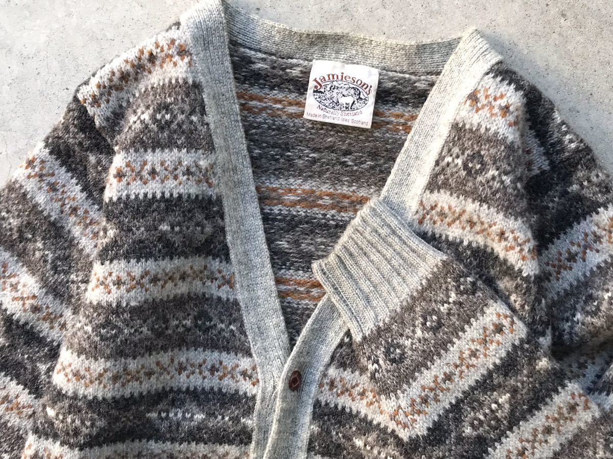 スコットランド製 Jamieson's フェアアイル柄 シェットランド ウール