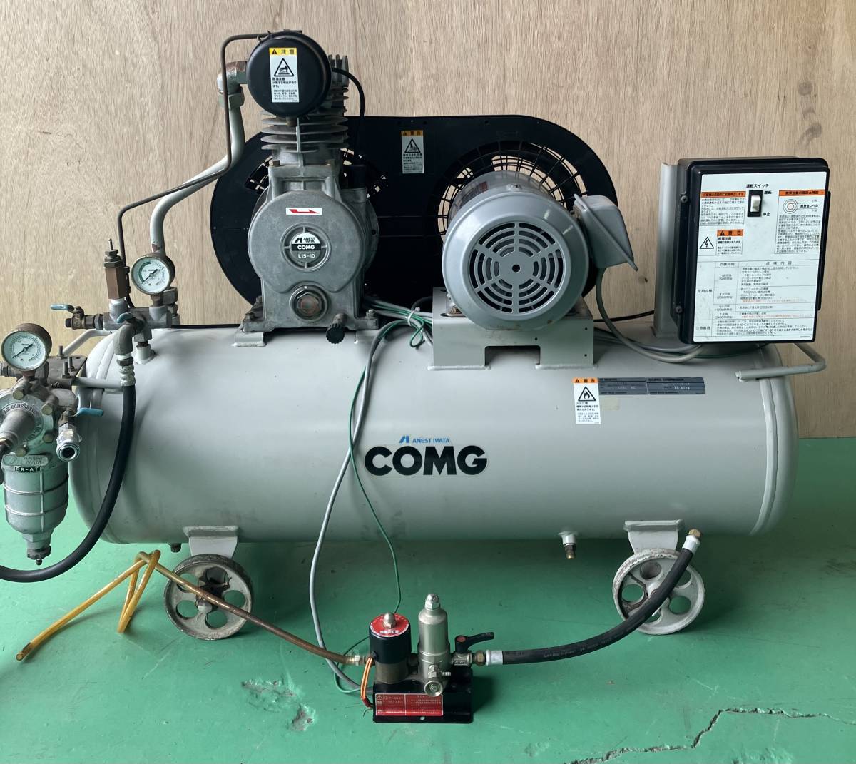 ANEST IWATA COMG レシプロ エアーコンプレッサー L15-10 1.5Kw 4POLE  