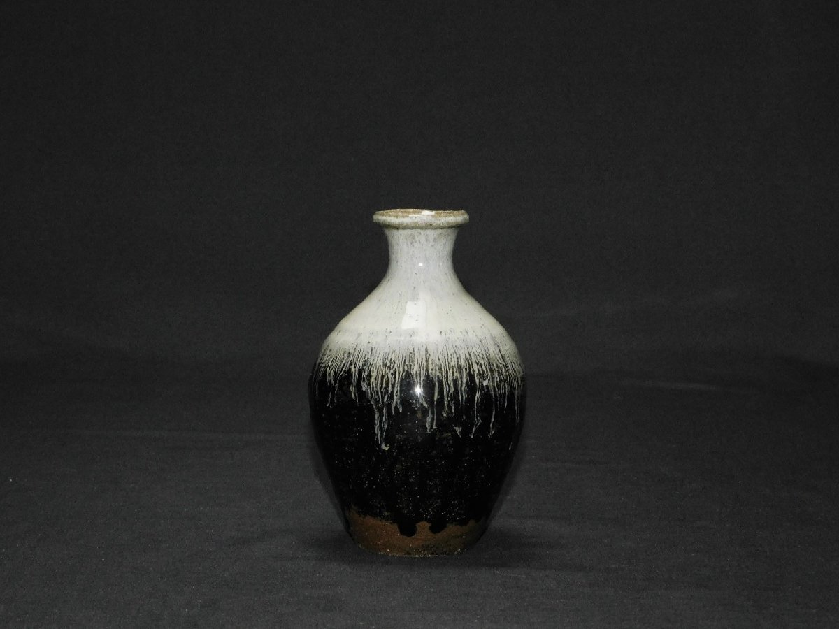 宝扇】H-2749 茶道具/徳利 朝鮮唐津/徳沢守利 作/共箱/美品 茶道具