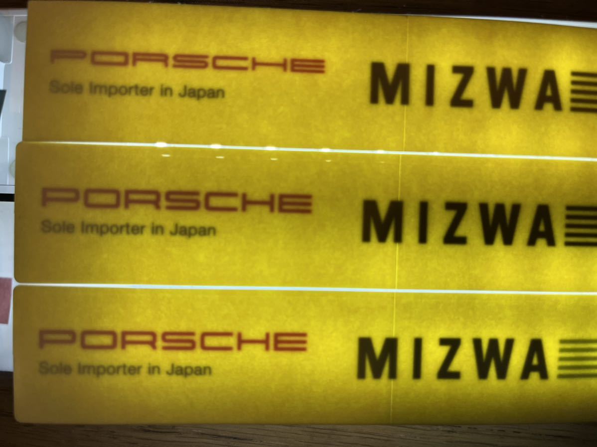 ポルシェ ミツワ ステッカー 964 993 内貼り　3タイプ　91　92　93　以降　MIZWA　PORSCHE 