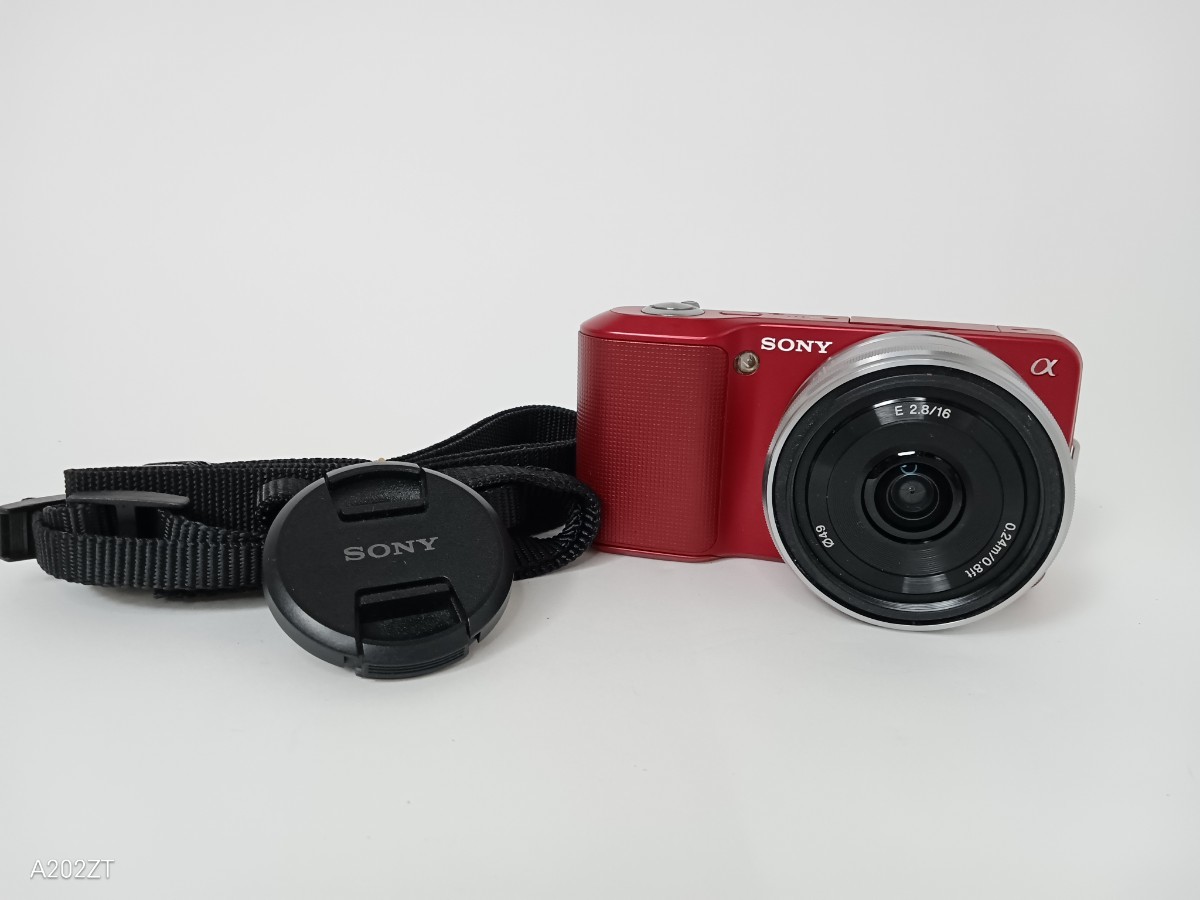 SONY ソニー α NEX-3 E 2.8/16 レッド ミラーレス一眼 小61 - Sony 