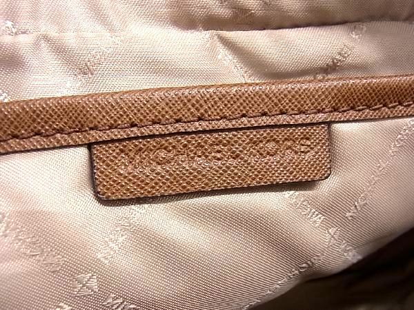 1円 □極美品□ MICHAEL KORS マイケルコース MK柄 PVC×レザー 