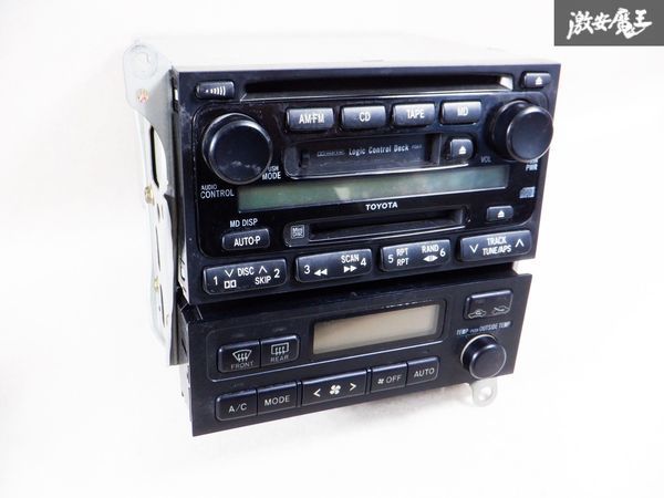 希少！トヨタ純正 JZX100 チェイサー CD MD カセット デッキ