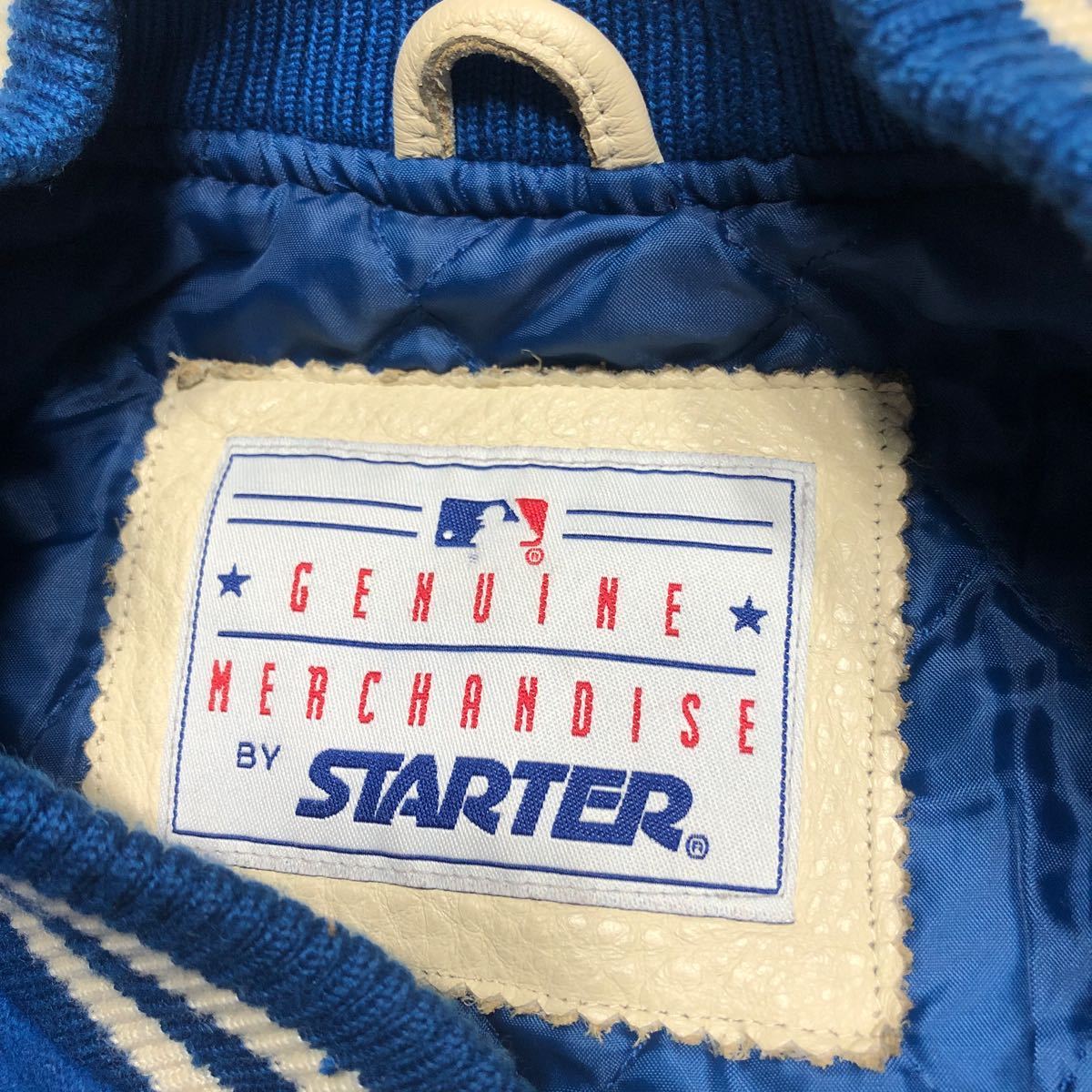 ドジャース スタジャン MLB 野茂英雄 LA NOMO USA製 L ジャケット ロサンゼルス・ドジャース 希少 STARTER 90s 公式 野茂 Jaket