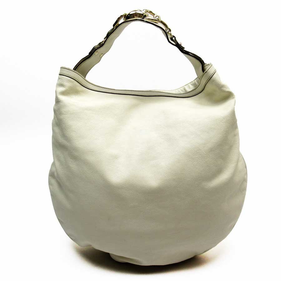 グッチ GUCCI ハンドバッグ ショルダーバッグ ホースビット レザー オフホワイト t15725