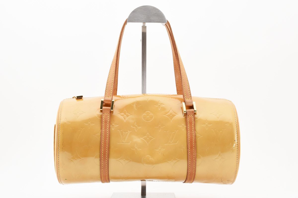1円 Louis Vuitton　ルイヴィトン　モノグラムヴェルニ　ベッドフォード　ハンドバッグ　筒型　ドラムバッグ　M91331　　23-7493