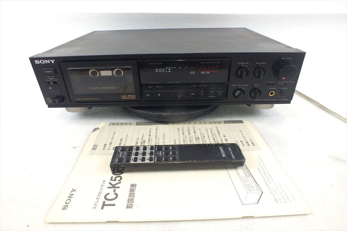 F☆SONY ソニー TC-K500R カセットデッキ☆中古☆